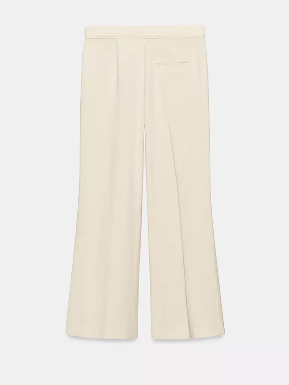 Zara Wide-Leg Tailored Pants in Cream